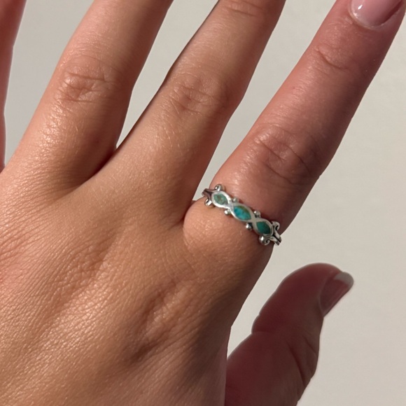 Jewelry - Inlay Zuni Sterling Silver and Turquoise Ring